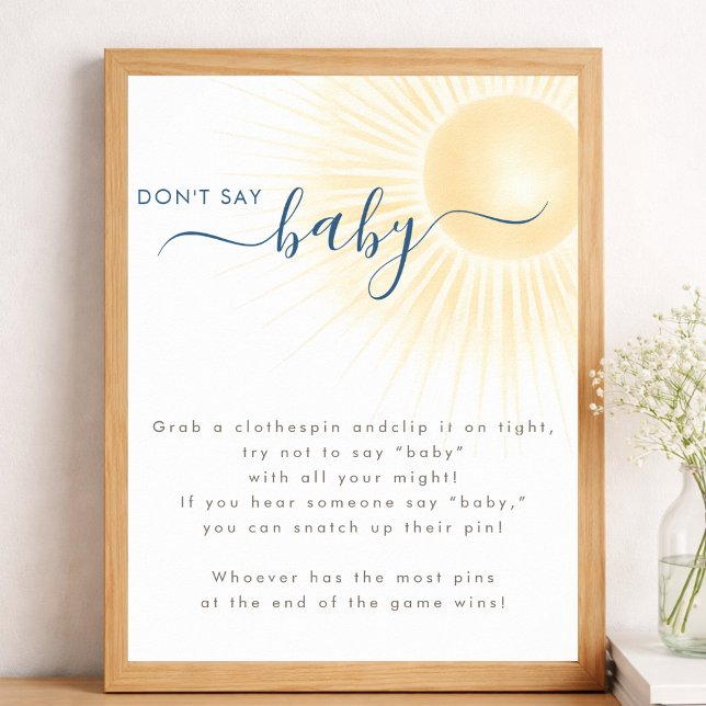 Poster Chuva de Amor Chás de Bebê Não Diga Bebê Placa (Criador carregado)