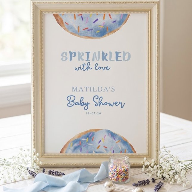 Poster Chuva de amor donut baby shower (Criador carregado)