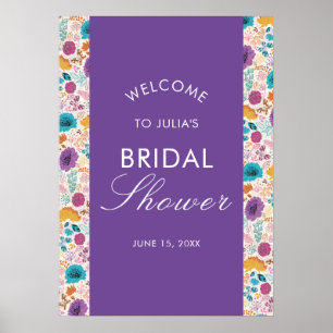 Poster Chuva de Amor Floral Romântico Rosa Noivado