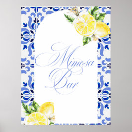 Poster Chuva de Amor Limão Italiano Azulejo Casamento