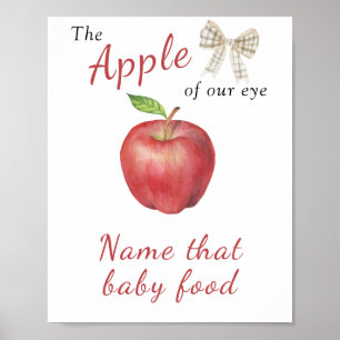Poster Chuva de bebê Apple - Nome aquela comida de bebê