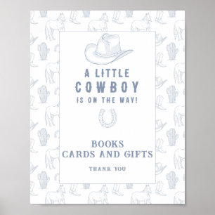 Poster chuva de bebê cowboy - livros cartões e presentes