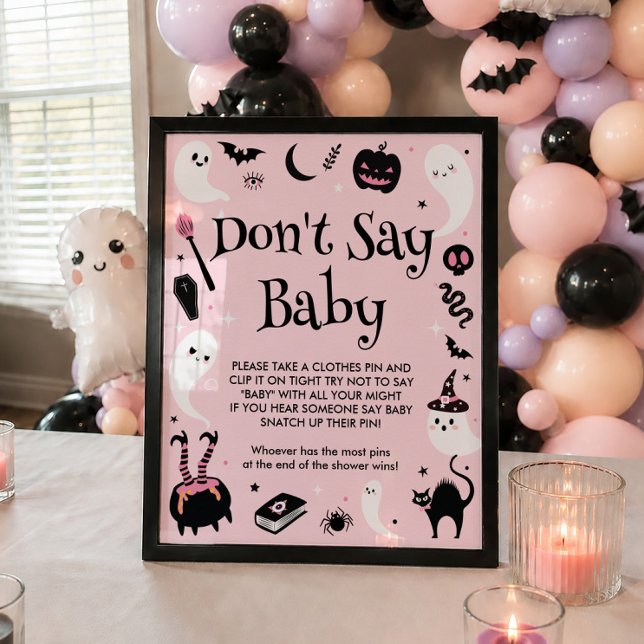 Poster Chuva de Bebê de Halloween Menina Não Diga Jogo de (Criador carregado)