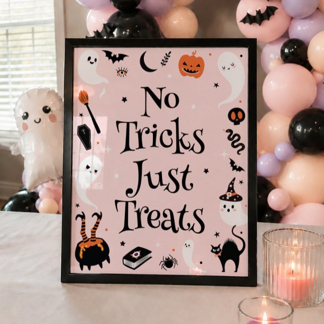 Poster Chuva de Bebê de Halloween Sem Truques Só Guloseim (Criador carregado)