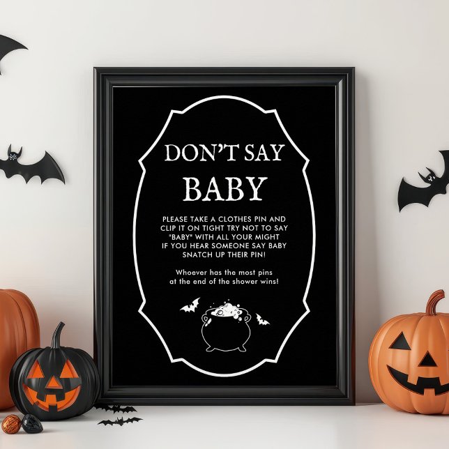 Poster Chuva de Bebê Gótico de Halloween Não Diga Jogo do (Criador carregado)