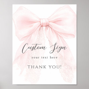 Poster Chuva de Bebê Menina Arco Rosa Moderno