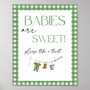 Poster Chuva de Bebê Pequeno Pescador Bebês são Doce