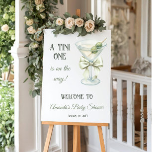Poster Chuva de Bebê Retro Minimalista A Tini One Martini
