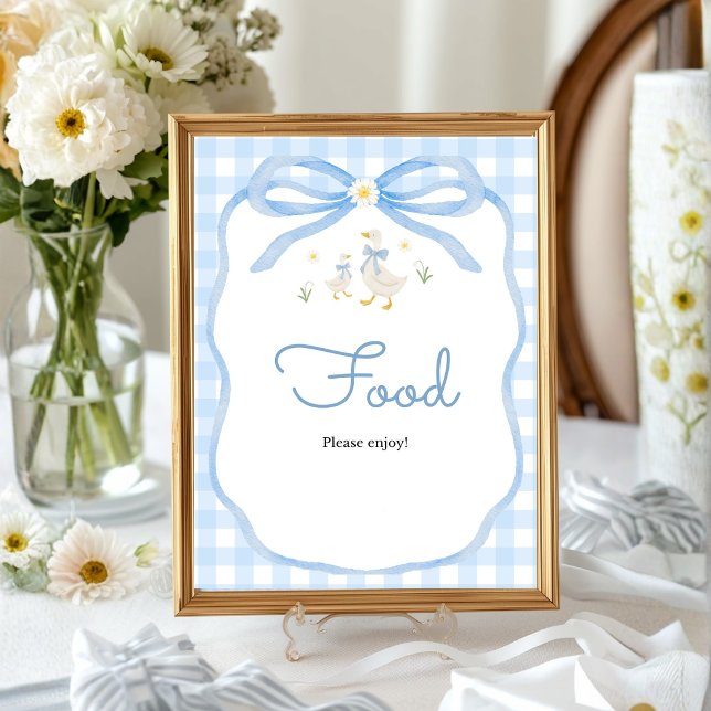 Poster Chuva de Bebê Silly Goose | Placa para Mesa de Com (Criador carregado)