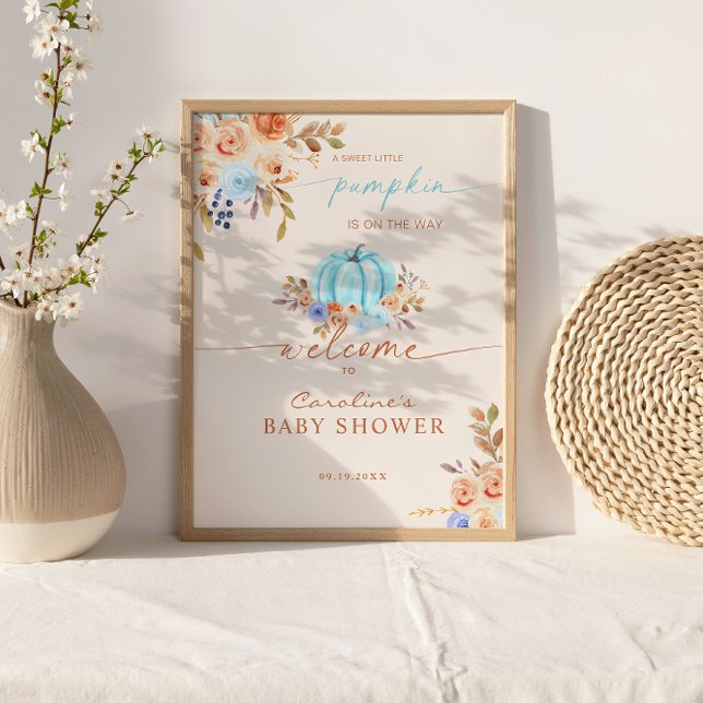 Poster Chuva de Bênçãos do Pequeno Abóbora Azul Bem-Vindo (Criador carregado)