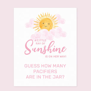 Poster Chuva de Convites de Baby Shower Quantos Chupetas