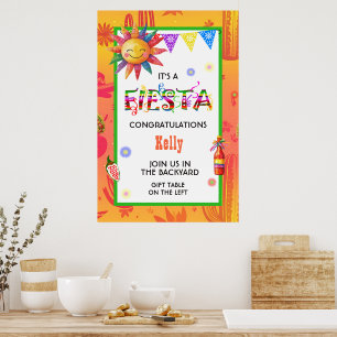 Poster Chuva de Cores e Alegria no Chá de Bebê