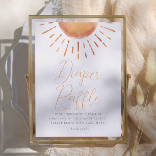 Poster Chuva de Diapers para o Pequeno Raio de Sol Baby S