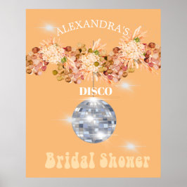Poster Chuva de Flor de Laranja em Bridal Shower com Bola