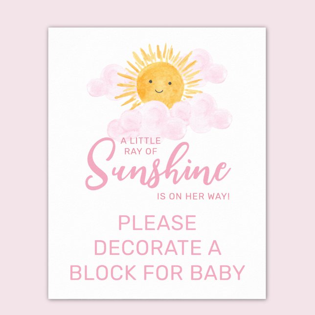 Poster Chuva de Ideias Decorar um Bloco Baby Shower  (Criador carregado)