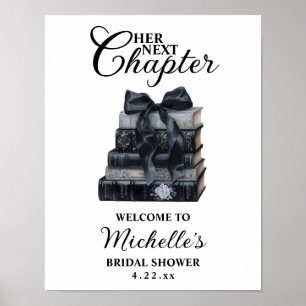 Poster Chuva de Noiva com Tema de Livro Gótico Elegante