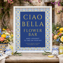 Chuva de Noiva Italiana Ciao Bella Flor Azul Bar