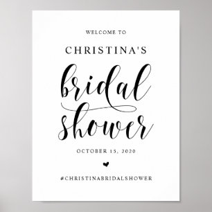 Poster Chuva de Presentes, fonte de casamento moderna pre