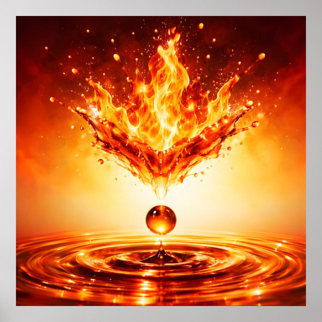 Poster Chuva Líquida de Chamas do Inferno (Frente)