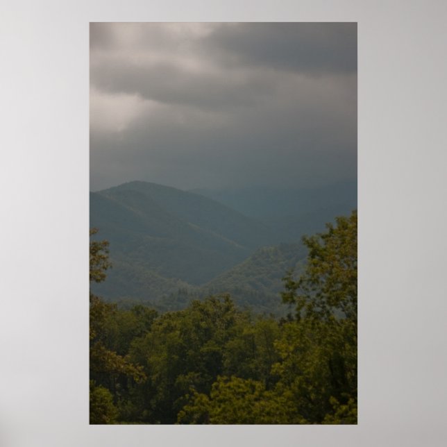 Pôster "Chuva nas Montanhas Smoky" (Frente)