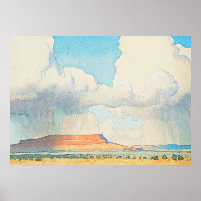Poster Chuva no Mesa, 1945 por Maynard Dixon (Frente)