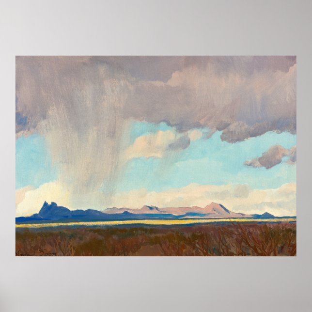 Poster Chuva para o Golfo por Maynard Dixon (Frente)