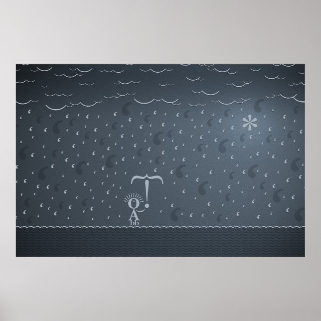 Poster Chuva tipográfica (Frente)