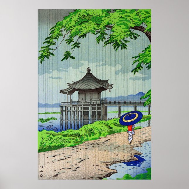 Poster Chuva zunida em Ukimido Fujishima Takeji 1950 (Frente)