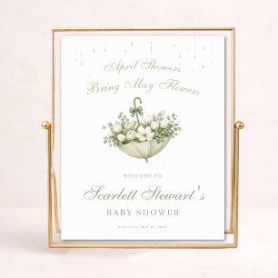 Poster Chuvas de Abril Trazem Flores de Maio Chover Bem-v