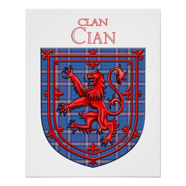 Pôster Cian de Ely Tartan Scottish Xadrez (Frente)