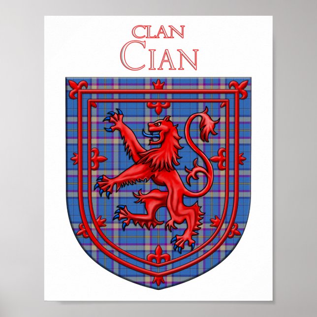 Poster Cian de Ely Tartan Scottish Xadrez (Frente)
