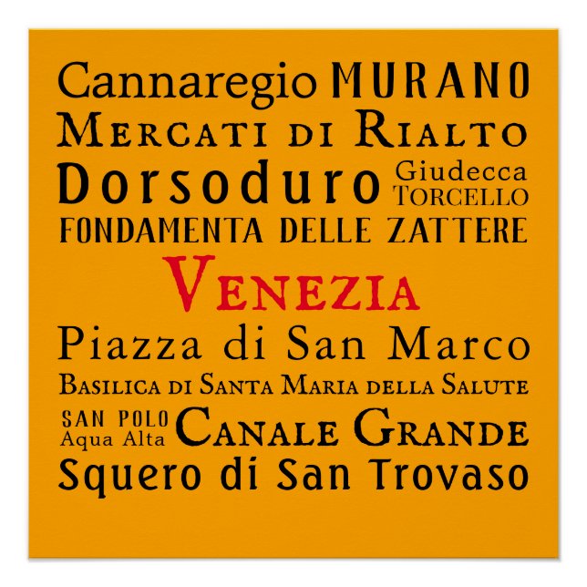 Pôster Ciao Venezia! (Frente)