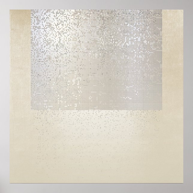 Poster Ciberão Binário Geométrico de Arte Moderna abstrat (Frente)