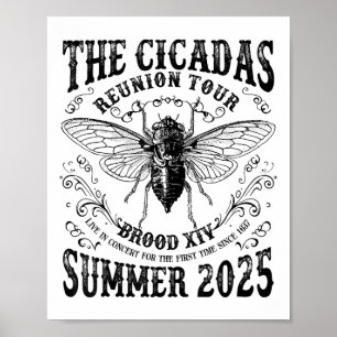 Poster Cicada Brood Xiv Reunion Tour Swarm Cicadas Summer