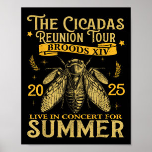 Poster Cicada Brood Xiv Verão de 2025 Troço De Reunião Ci