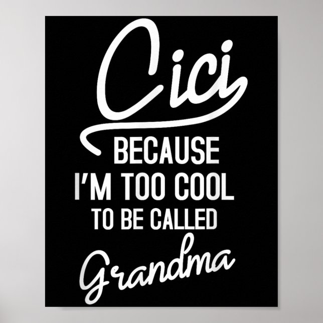 Poster Cici Grandma Cool Grandmother Mothers Day Da1  (Frente)
