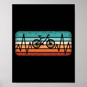Poster Ciclismo Batimento Cardíaco Bicicleta Ciclista Mon