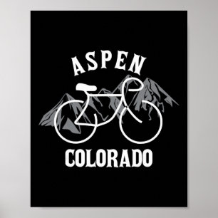 Poster Ciclismo Colorado Aspen Gráfico