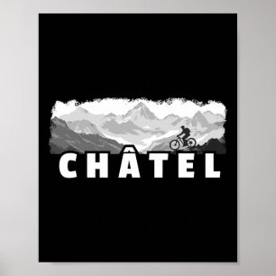 Poster Ciclismo de montanha Châtel França Mtb