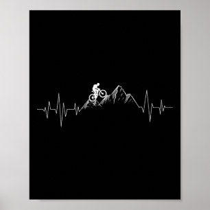 Poster Ciclismo de Montanha - Ciclista Amante de Mtb Desc