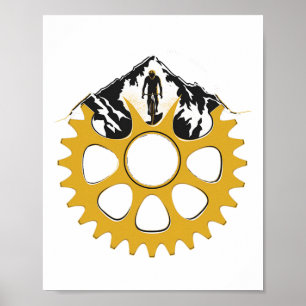 Poster Ciclismo de Montanha Downhill Bicicleta Mtb Hobby