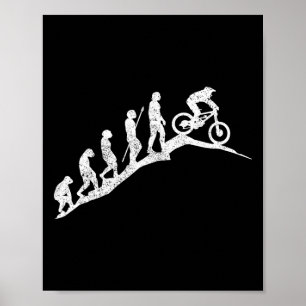 Poster Ciclismo de Montanha Downhill Evolução Mtb Ciclism