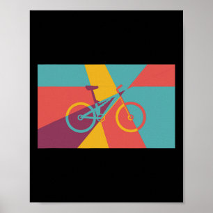 Poster Ciclismo de Montanha Efeito Pop Art Mtb Fully