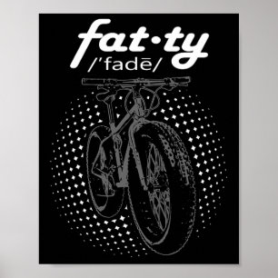 Poster Ciclismo de Montanha Fat Bike Fat-ty