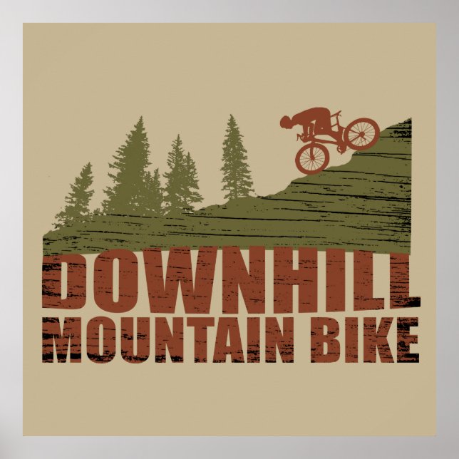 Poster Ciclismo de Montanha MTB Downhill (Frente)