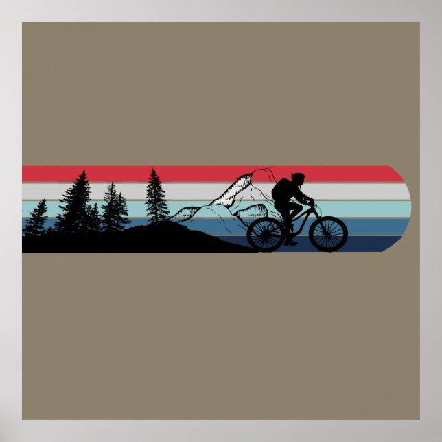 Poster Ciclismo de Montanha MTB Downhill (Frente)