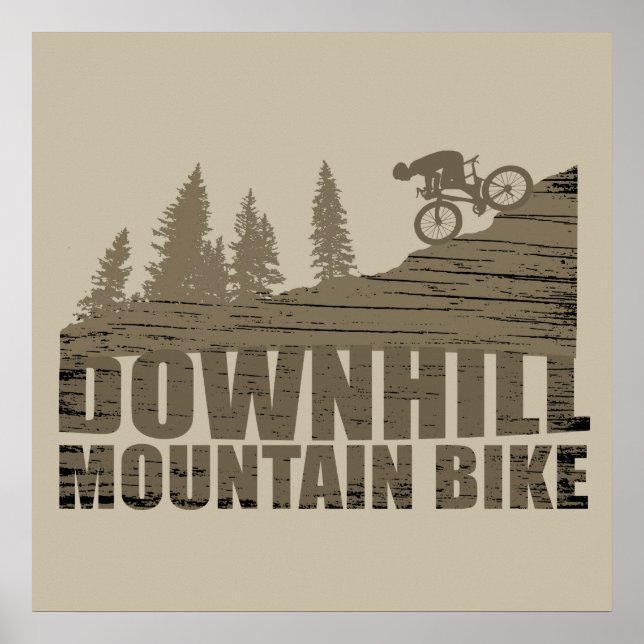 Poster Ciclismo de Montanha MTB Downhill (Frente)