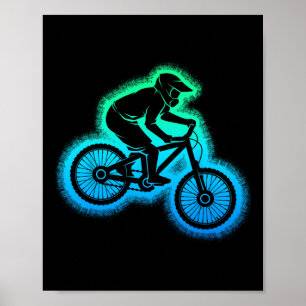 Poster Ciclismo de Montanha Mtb Downhill Crianças Meninos