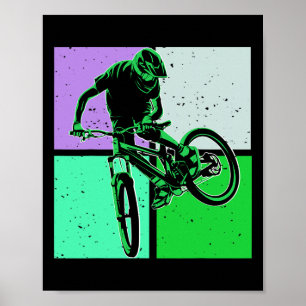 Poster Ciclismo de Montanha Nunca Fica Mais Fácil Downhil