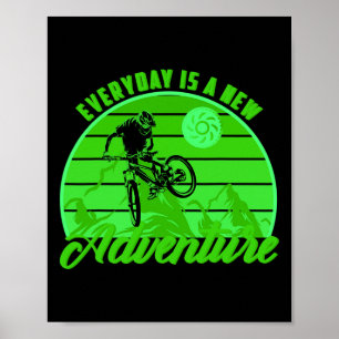 Poster Ciclismo de Montanha Nunca Fica Mais Fácil Downhil
